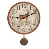 Rustic Lodge Pendulum Clock