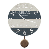 Custom Blue and Gray Wall Clock