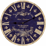 Blue French Toile Clock