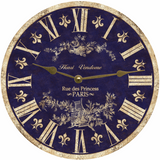 Blue French Toile Clock