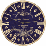 Blue French Toile Clock