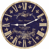 Blue French Toile Clock