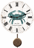 Blue Crab Pendulum Clock