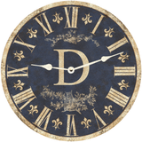 Custom Monogram Clock - White Hands