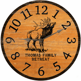 Personalized Elk Clock