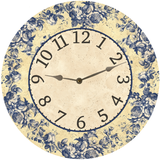 Floral Clock - Silver Hands