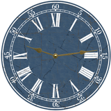 Navy Blue Wall Clock - Gold Hands
