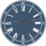 Navy Blue Wall Clock - Silver Hands