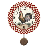 Rustic Farmhouse Rooster Clock- Pendulum