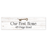 Our First Home Sign - White
