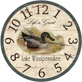 Personalized Cottage Wall Clock - Silver Hands