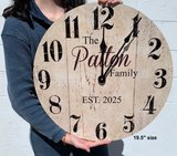 Personalized Family Name Wall Clock- 8