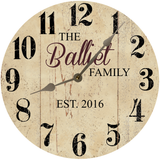 Personalized Family Name Wall Clock - 2