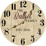 Personalized Family Name Wall Clock - 3