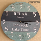 Personalized Five O' Clock Somewhere Beach Clock - 2