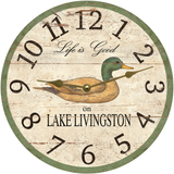 Personalized Lake Clock With Duck Design 2