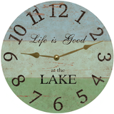 Personalized Lake Clock - Gold Hands