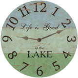 Personalized Lake Clock - Silver Hands