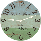 Personalized Lake Clock - White Hands