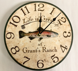 Personalized Trout Fishing Clock - 10