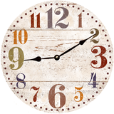 Rustic Oversized Numbers Clock