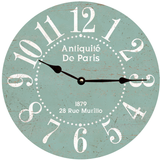 French Clock- Antiquite de Paris Clock- Seafoam Clock