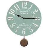 French Clock- Antiquite de Paris Clock- Seafoam Clock - Pendulum