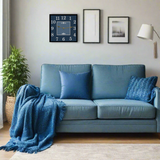 Classic Blue Square Wall Clock - 2