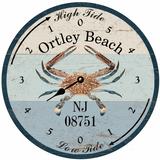 Personalized Blue Crab Tide Clock
