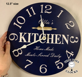 Blue Kitchen Clock