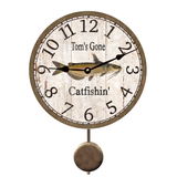 Personalized Catfish Clock - Pendulum