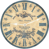 Rustic Light Blue Toile Clock - 3