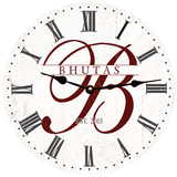 Monogram Clock- Personalized Monogram Clock- White Monogram Clock