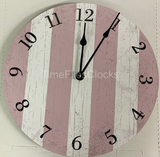 Pink Clock-Pink Striped Clock