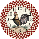 Rustic Farmhouse Rooster Clock - 2