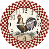 Rustic Farmhouse Rooster Clock - 4