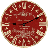 Red Toile Wall Clock - 2