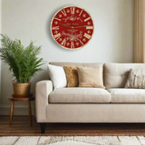 Red Toile Wall Clock - 2