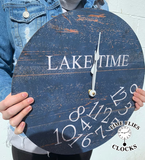 Lake Time Whatever Clock- Navy Blue