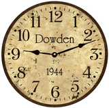 Rustic Family Name Clock