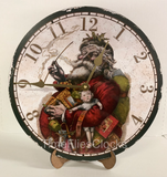 Old Fashioned Santa Christmas Wall Clock