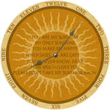 You Are My Sunshine Clock - Gold Hands