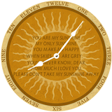 You Are My Sunshine Clock - White Hands
