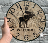 Lodge Clock- Welcome Moose Lodge Clock