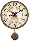 Rustic Buck Pendulum Clock