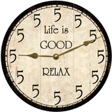 Five O Clock Relax Clock gold hands