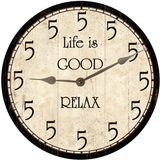 Five O Clock Relax Clock silver hands