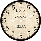 Five O Clock Relax Clock white hands