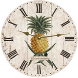 French Welcome Pineapple Clock