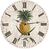 French Welcome Pineapple Clock